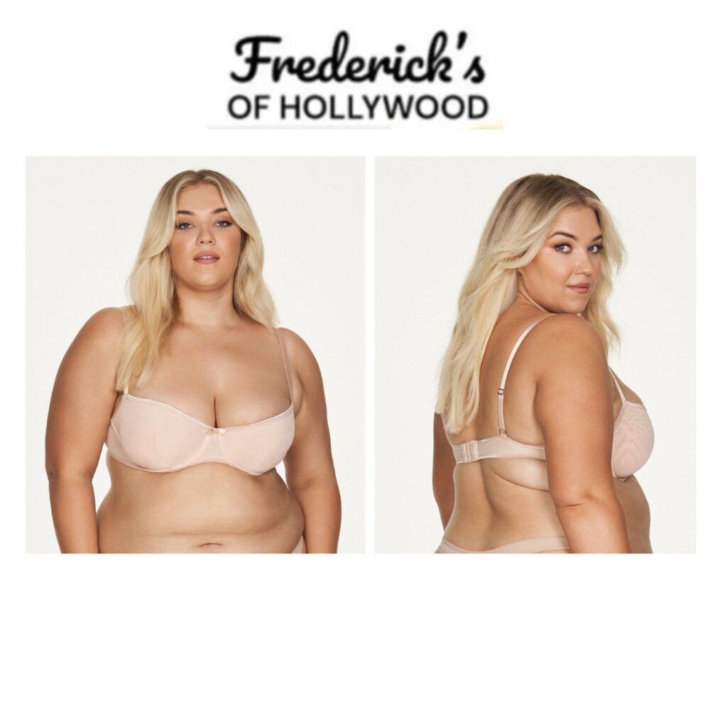 NWT Frederick's of Hollywood Milan Mesh Balconette Bra (Size 32F)
